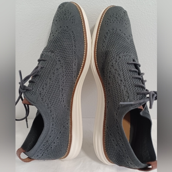 Cole Haan Mens Original Grand Stitchlite Wingtip Oxford Gray lace-up Sz 11.5 main image 9